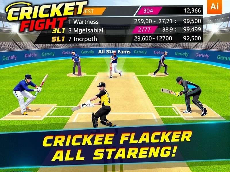 Cricket All Stars Fight Gameplay Screenshot